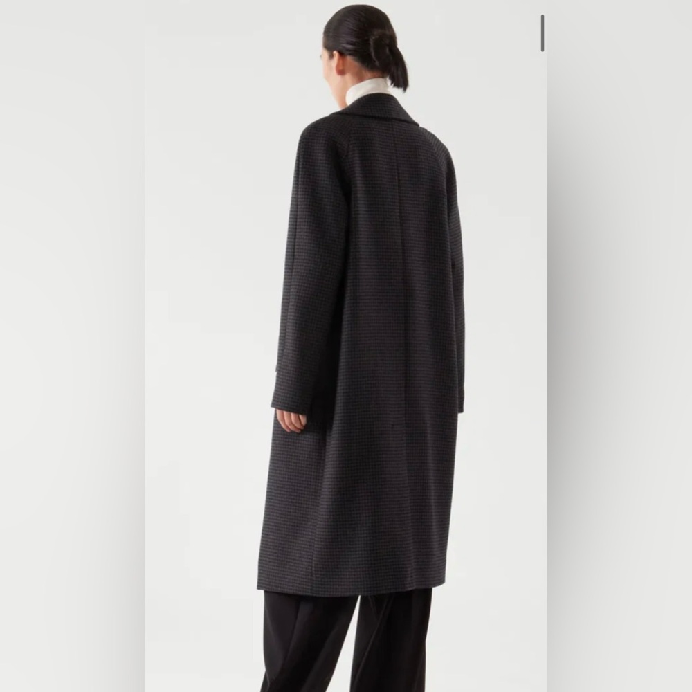 COS Houndstooth Wool-Blend Coat - Picture 4 of 9